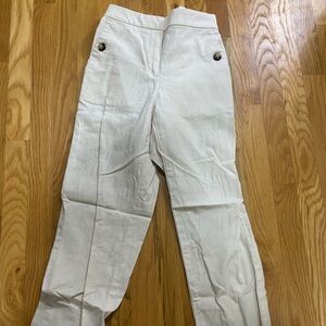 J. Crew Cream Elastic Waist Pants